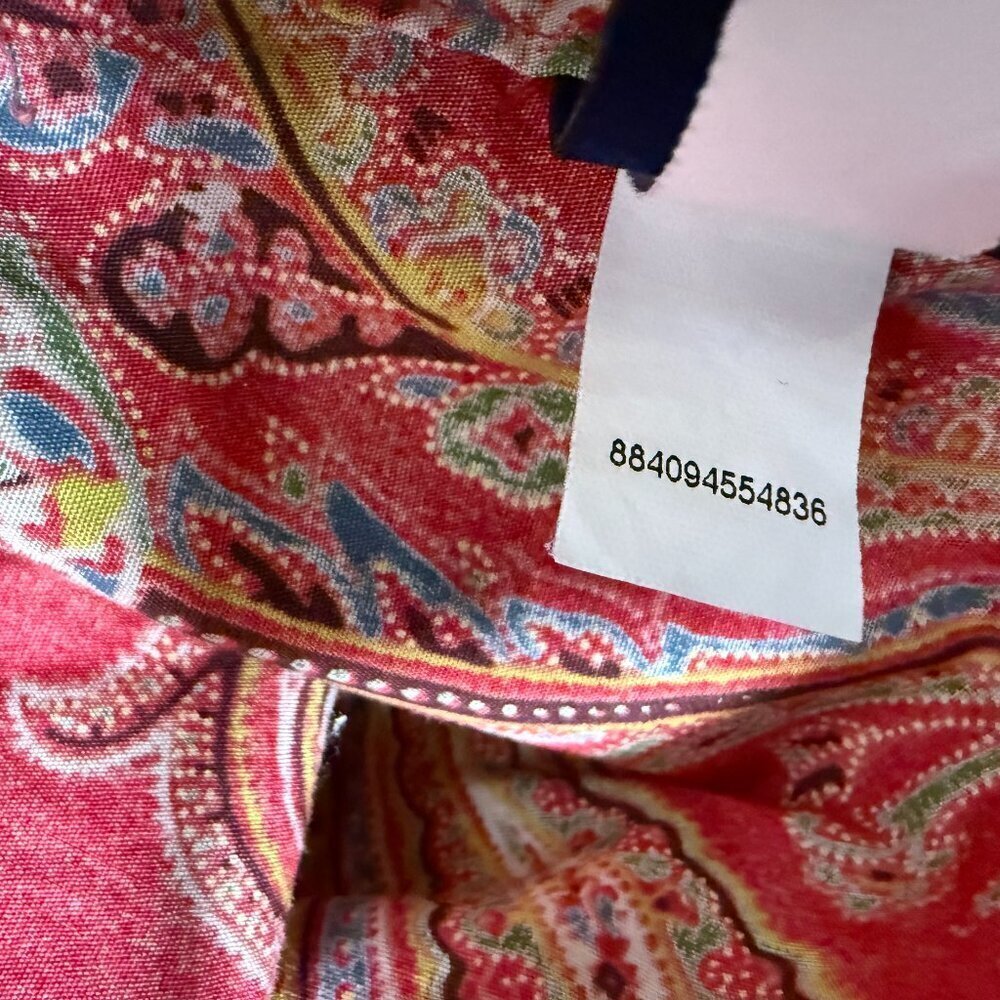 CHAPS Women's Paisley 3/4 Sleeve Button Down Collared Blouse Shirt 1x - Picture 7 of 9